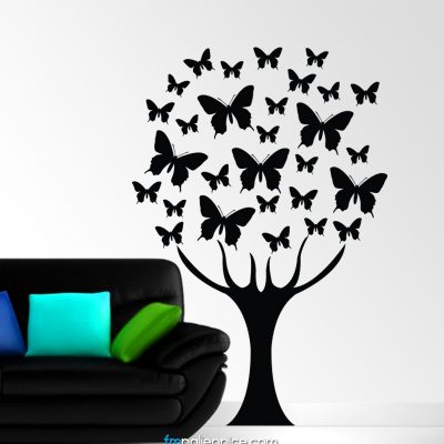 Zidna naljepnica – Drvo leptira
