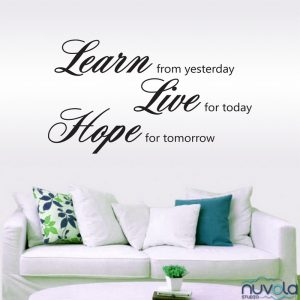 Zidna naljepnica Learn from yesterday