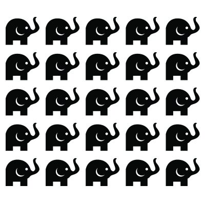 Zidne naljepnice – slonić set