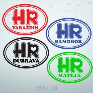 Naljepnica HR karta personalizirana