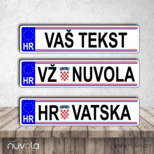 Naljepnica personalizirana registracijska