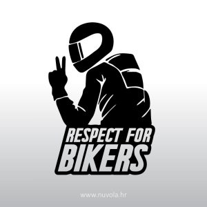 Naljepnica za auto – Respect for bikers