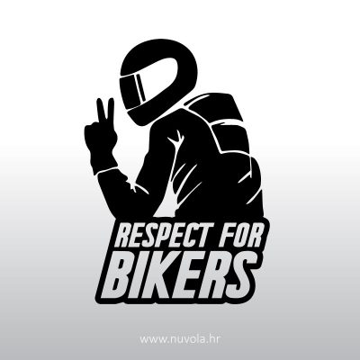 Naljepnica za auto – Respect for bikers